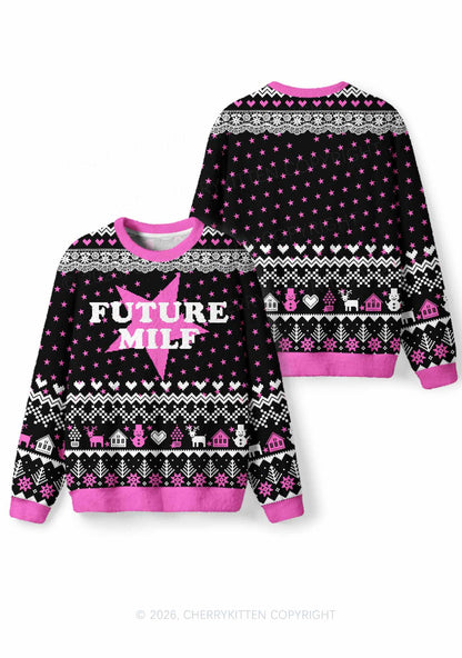 Future Mxxf Y2K Christmas Knit Sweatshirt Cherrykitten