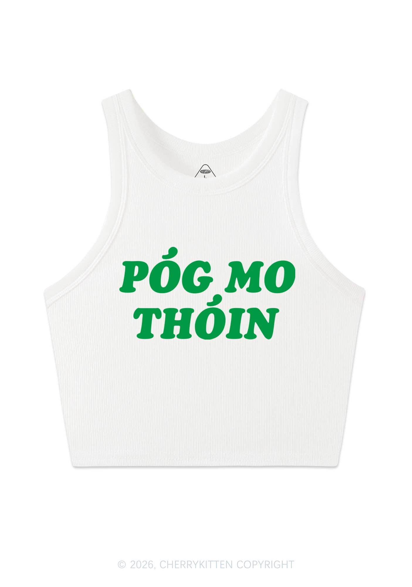 Pog Mo Thoin St Patricks Y2K Crop Tank Top Cherrykitten