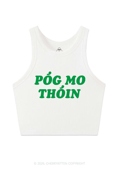 Pog Mo Thoin St Patricks Y2K Crop Tank Top Cherrykitten