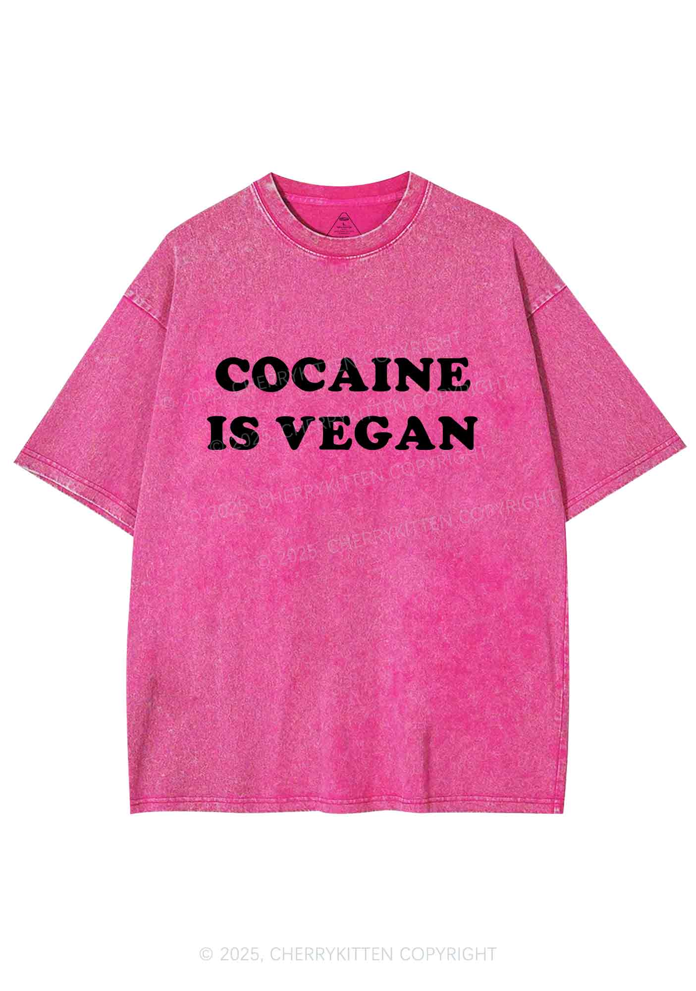 Cola Is Vegan Y2K Shirts Washed Tee Cherrykitten