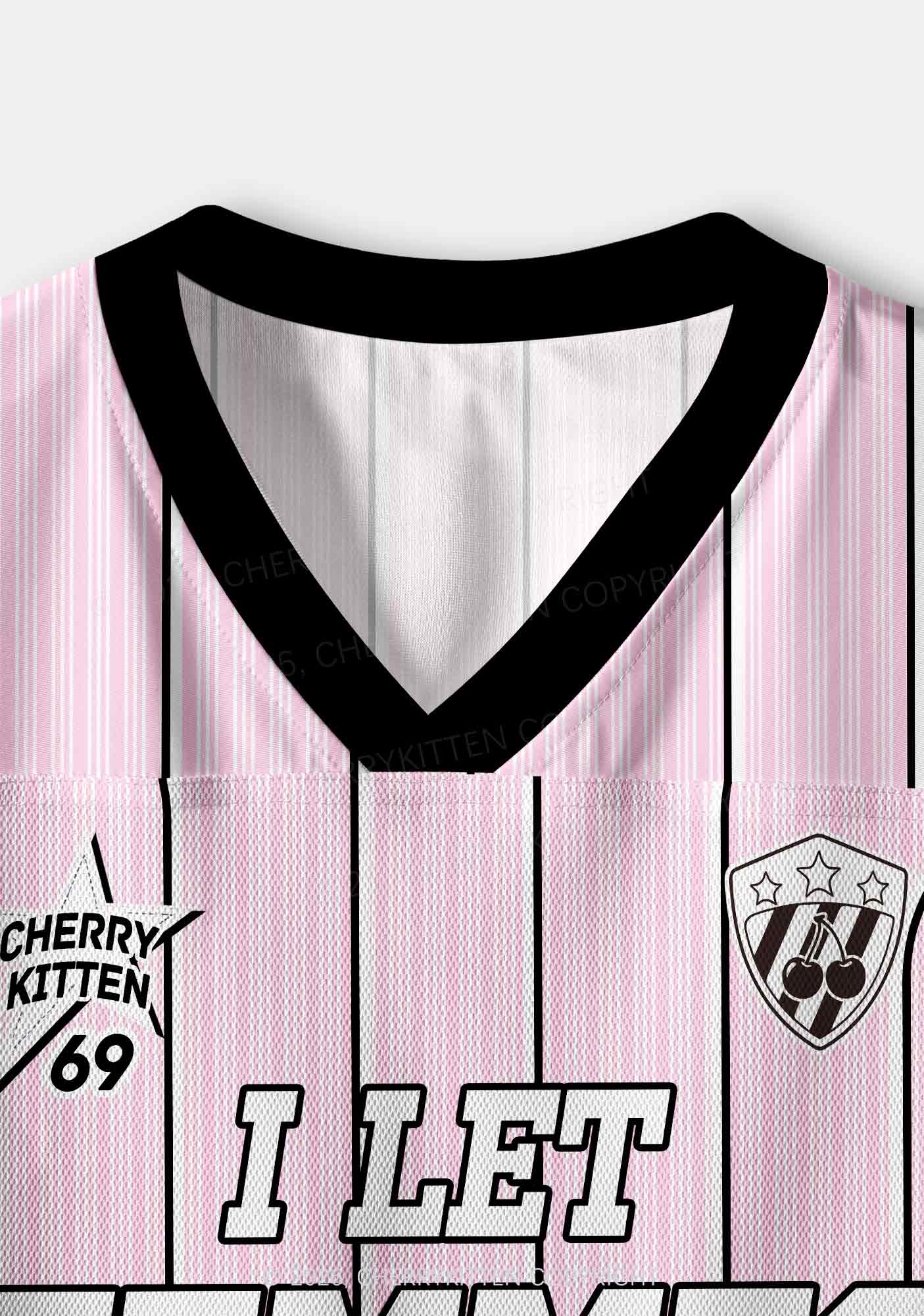 I Let Femmes Top Me Pride Y2K Crop Sport Jersey Shirts Cherrykitten