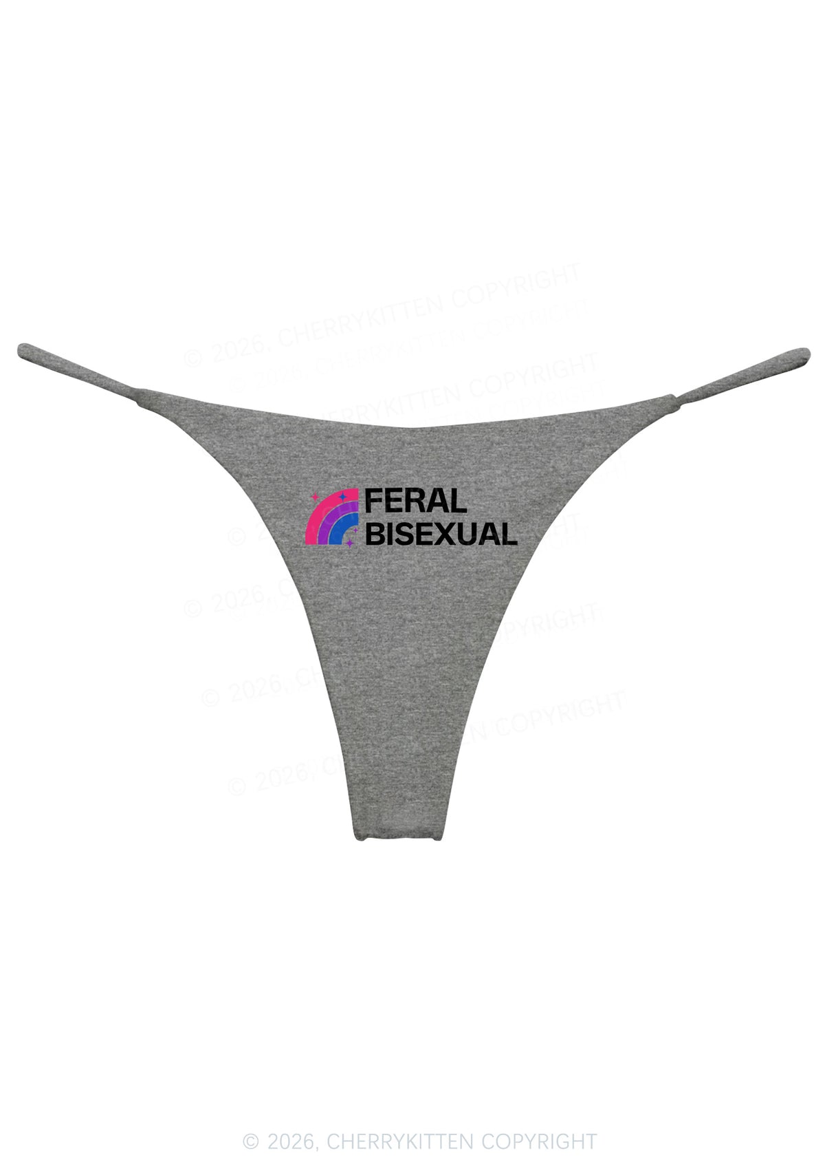 Feral Bisexual Pride Y2K Bikini String Thong Cherrykitten
