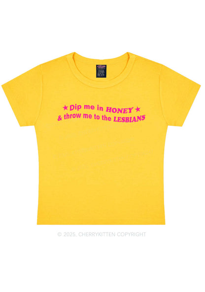 Honey Lesbians Pride Y2K Baby Tee Cherrykitten