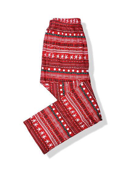 Red Snowflakes Loungewear Plaid Pajama Pants