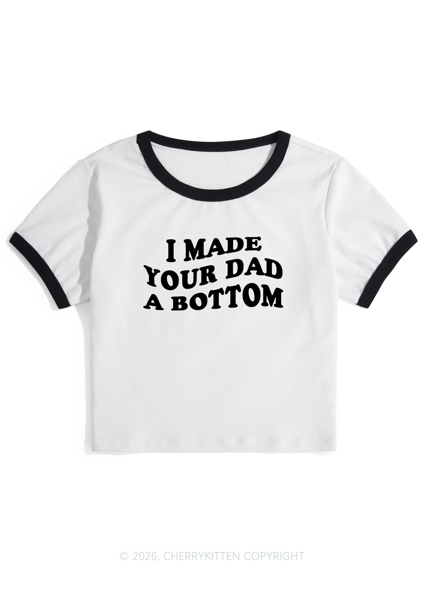 I Made Your Dad A Bottom Pride Y2K Ringer Tee Cherrykitten