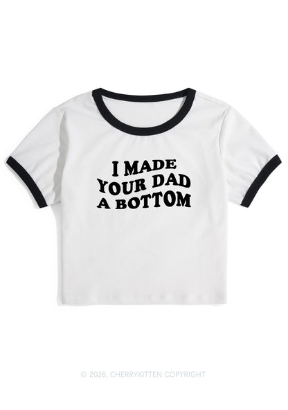 I Made Your Dad A Bottom Pride Y2K Ringer Tee Cherrykitten