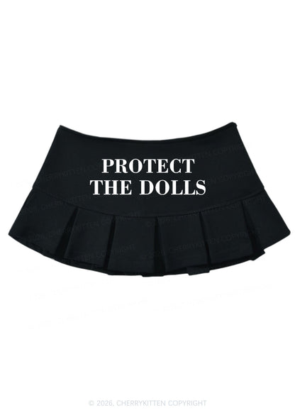 Protect The Dolls Pride Y2K Mini Pleated Skirts Cherrykitten