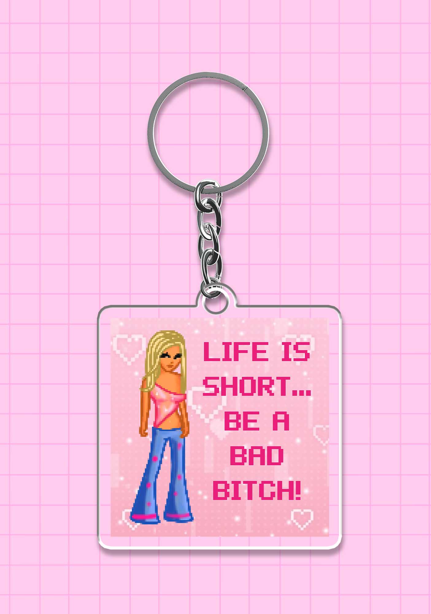 Be A Bad Bxxch 1Pc Y2K Keychain Cherrykitten