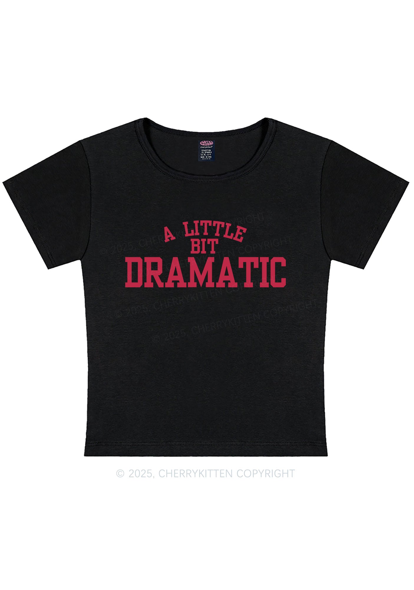 Curvy A Little Bit Dramatic Y2K Baby Tee Cherrykitten