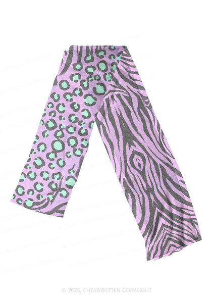 Lavender Zebra Y2K Mesh Slip Dress Cherrykitten