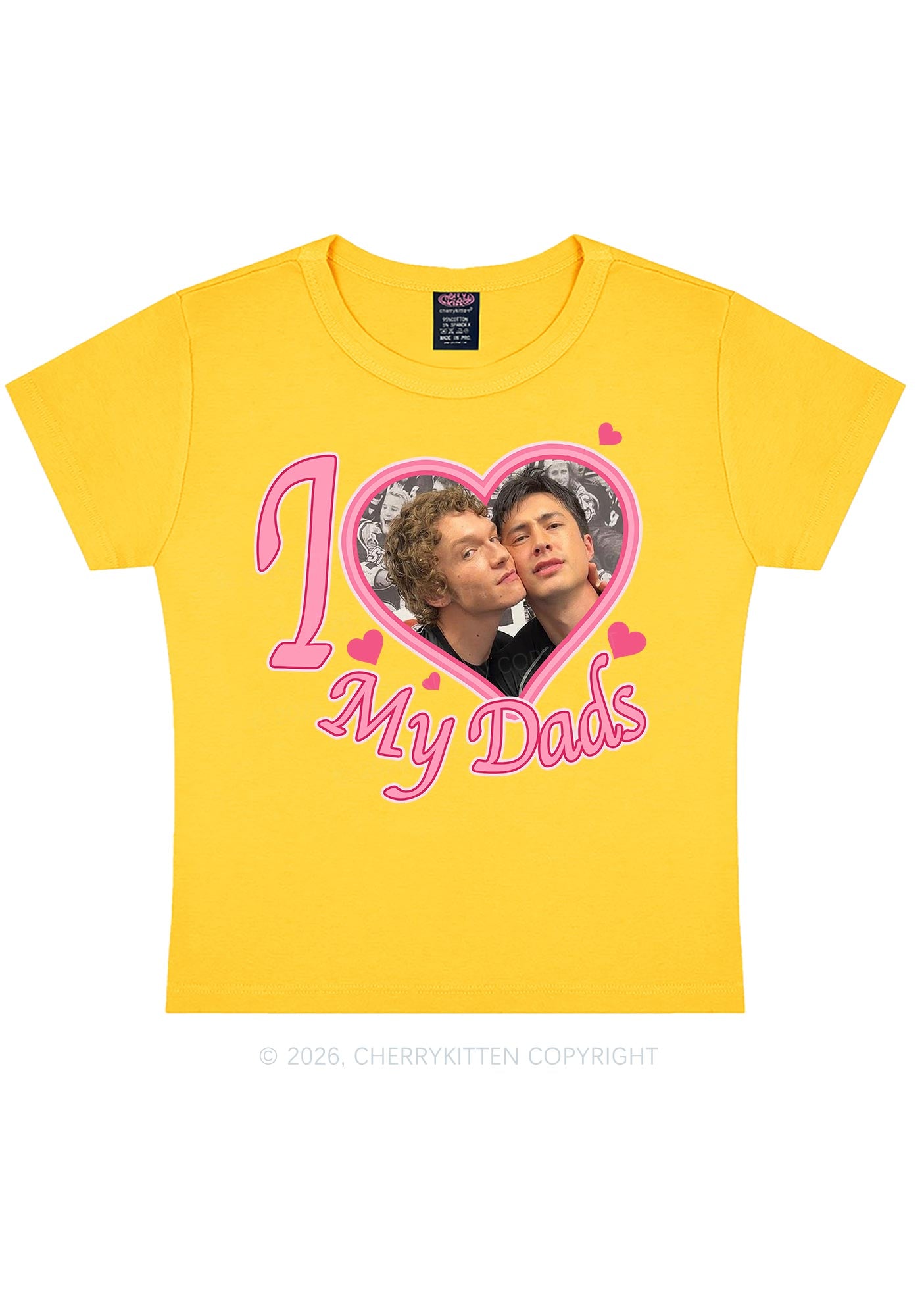 I Love My Dads HR Y2K Baby Tee Cherrykitten