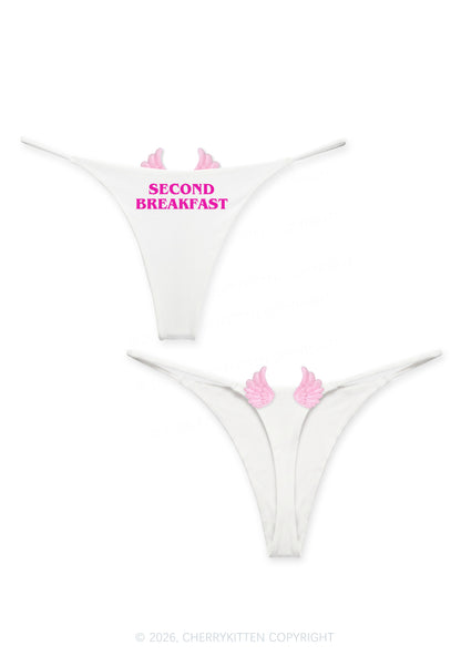 Second Breakfast Y2K Goth Angel Wings Bikini String Thong Cherrykitten