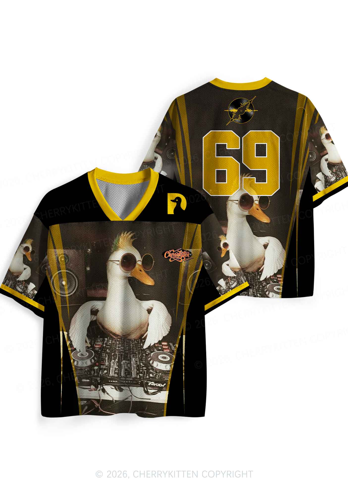 Sunglasses DJ Duck Y2K Sport Jersey Shirts Cherrykitten