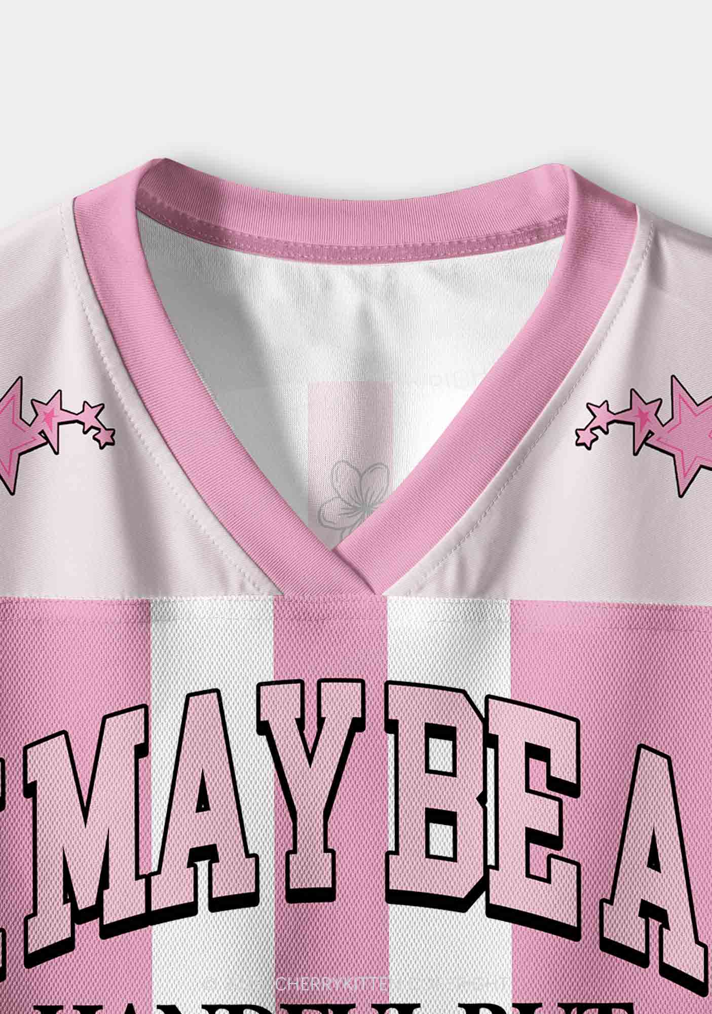 Custom I May Be A Handful Y2K Crop Sport Jersey Shirts Cherrykitten