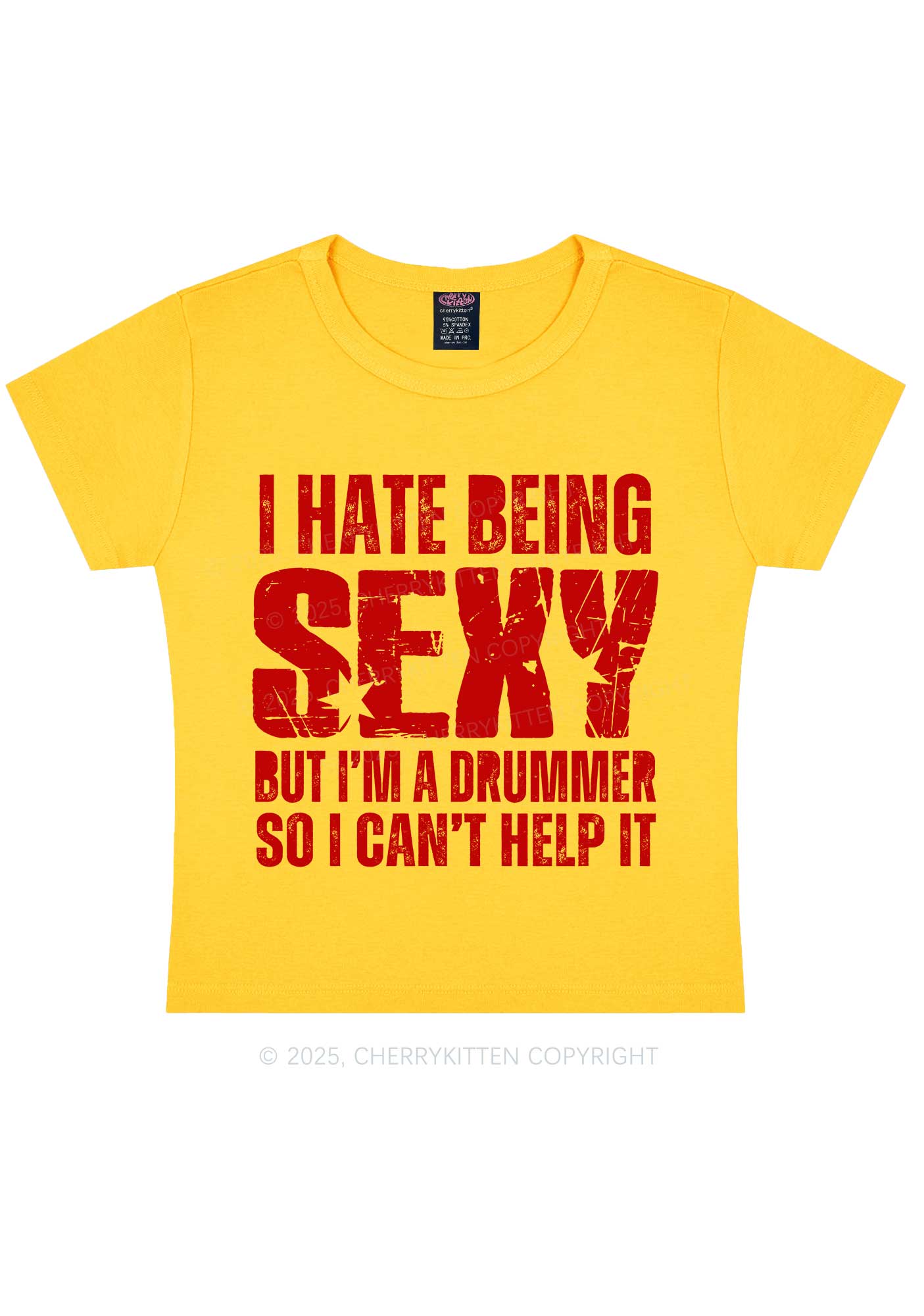 I Hate Being Sexy Y2K Baby Tee Cherrykitten