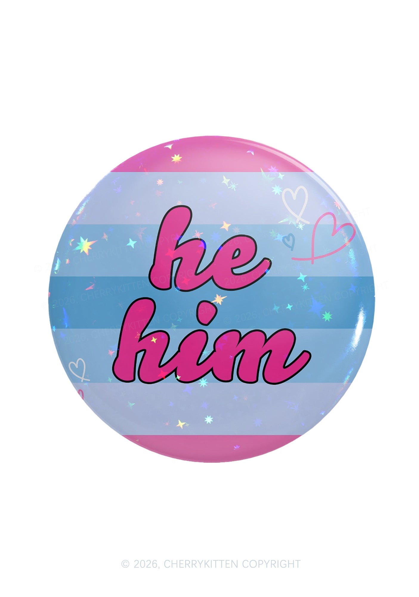 He Him Pride 1Pc Y2K Pin Badge Cherrykitten