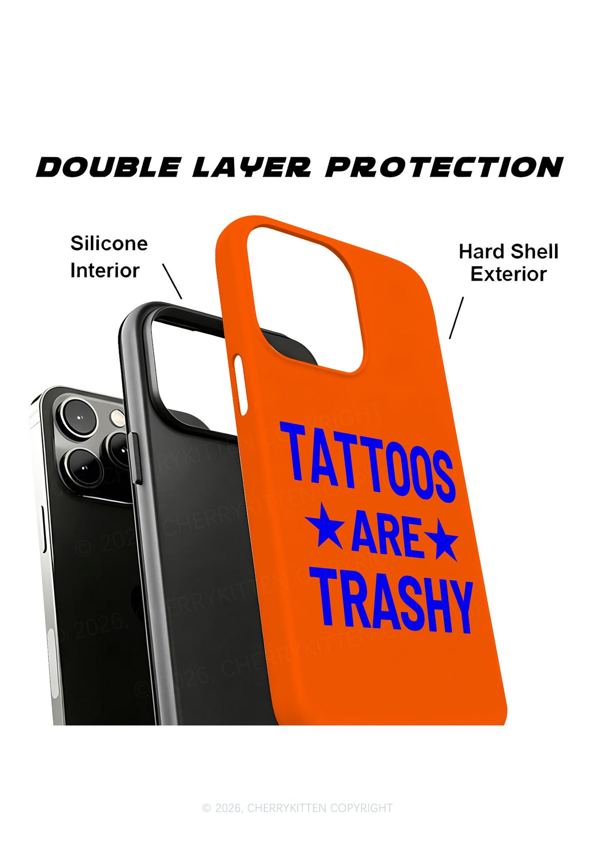 Orange Tattoos Are Trashy Y2K Phone Case Cherrykitten