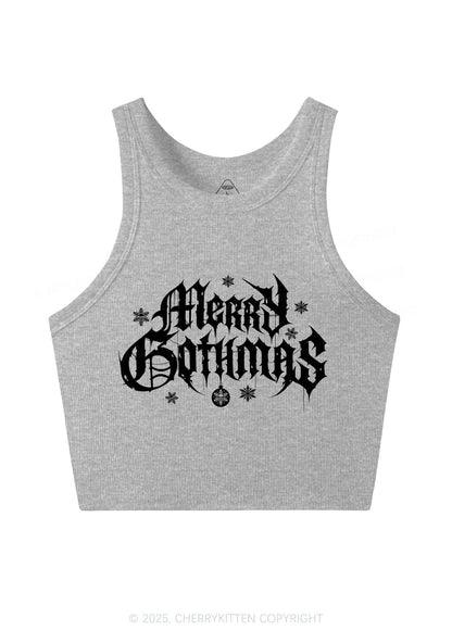 Merry Gothmas Y2K Crop Tank Top Cherrykitten