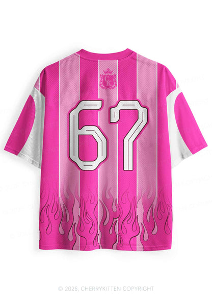 Hot Pink Gods Favorite Lesbian Pride Y2K Sport Jersey Shirts Cherrykitten