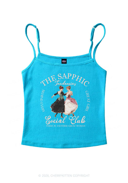 The Sapphic Pride Y2K Spaghetti Strap Cami Cherrykitten