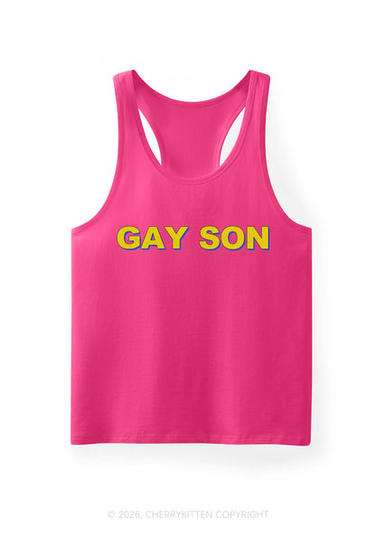 Gay Son Pride Y2K Men Racerback Tank Top Cherrykitten