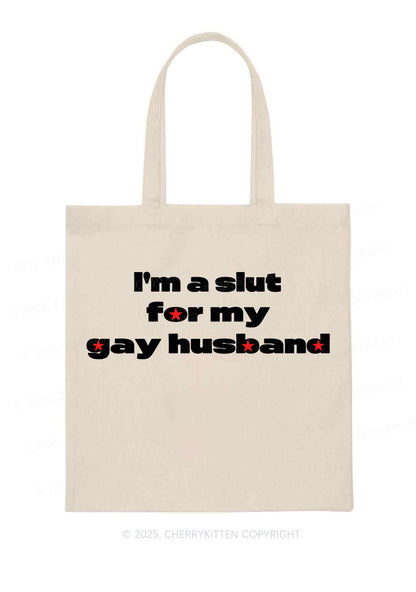 Slxt For Gay Husband Pride Y2K Canvas Tote Bag Cherrykitten