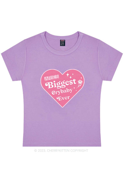 Curvy Aries Biggest Crybaby Ever Y2K Baby Tee Cherrykitten