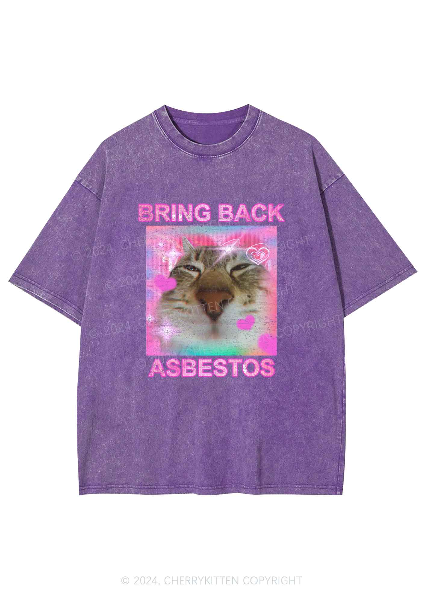 Bring Back Asbestos Y2K Washed Tee Cherrykitten
