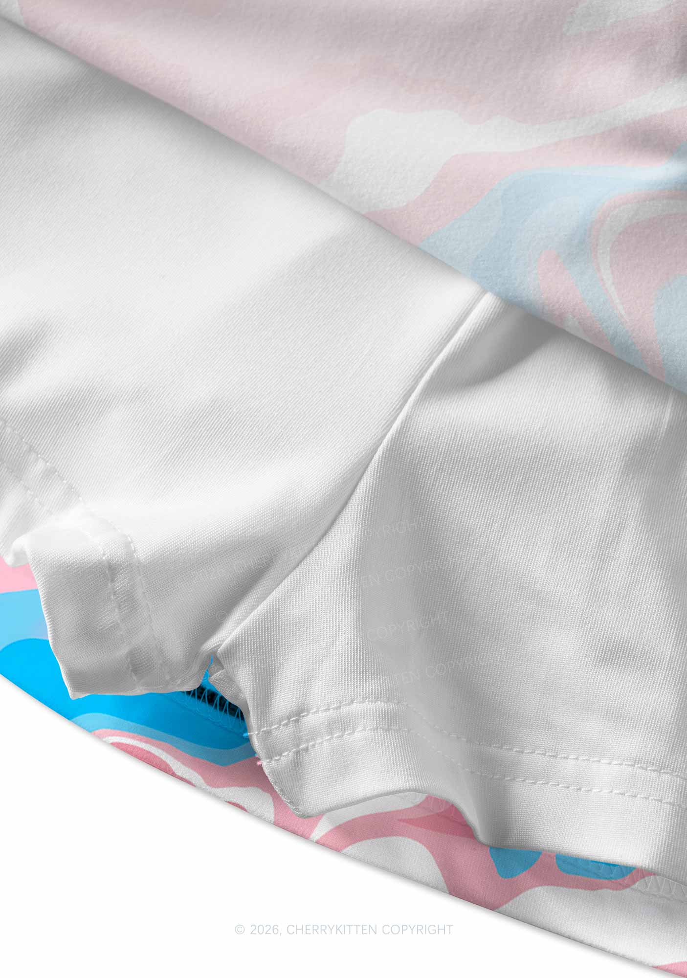 Trans Liquid Tie Dye Pride Y2K Print Mini Skirt Cherrykitten