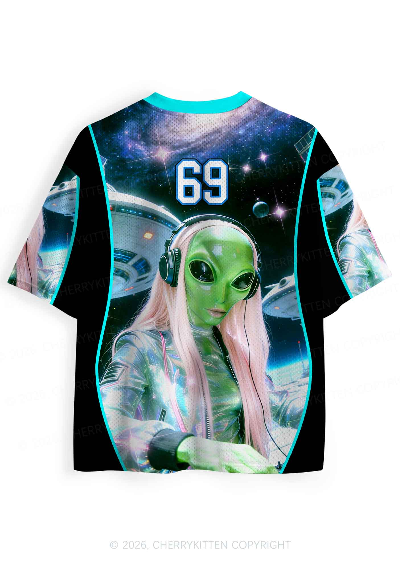 Techno Alien DJ Y2K Sport Jersey Shirts Cherrykitten