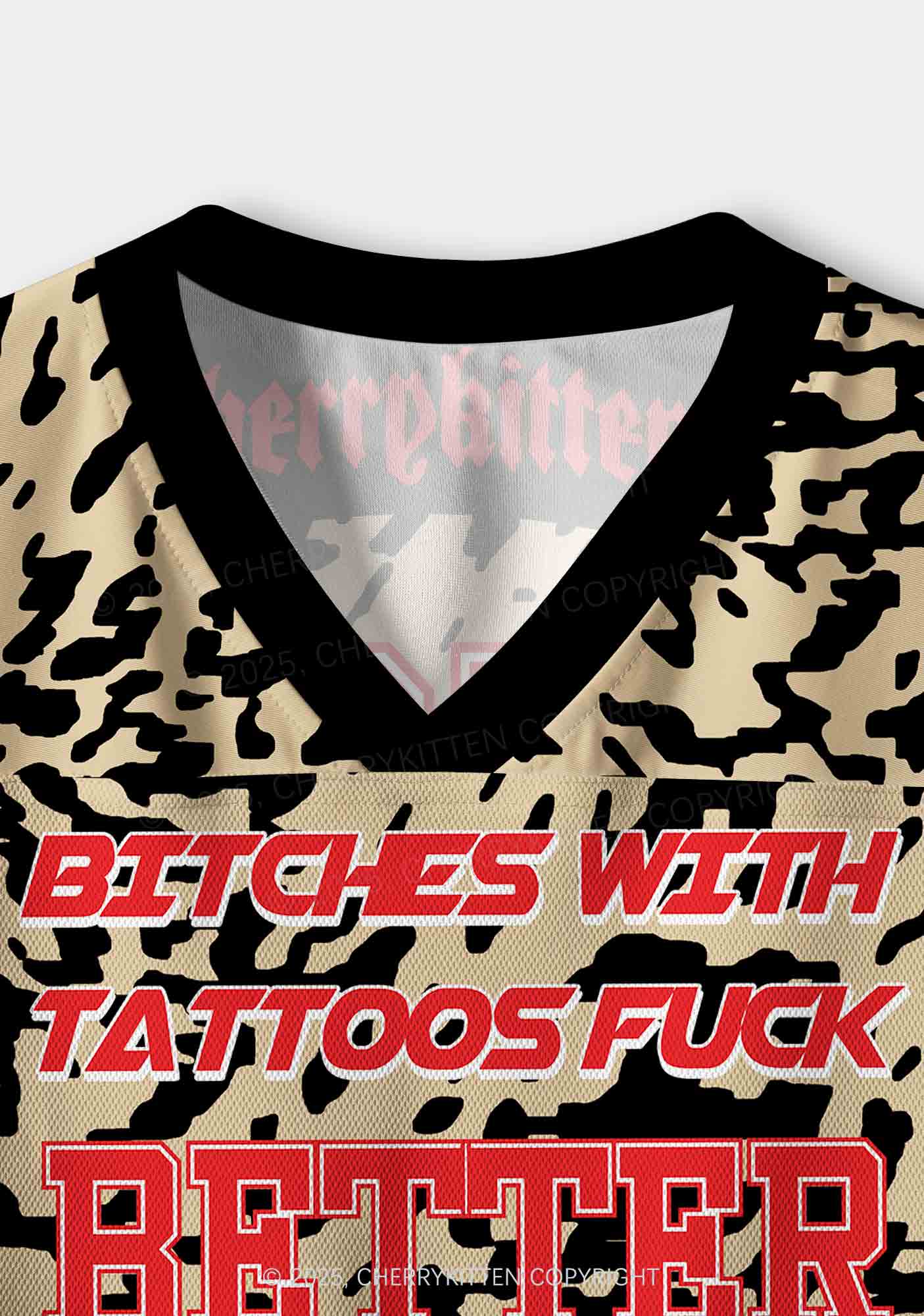 Custom Bxxches With Tattoos Fxxk Better Y2K Crop Sport Jersey Shirts Cherrykitten