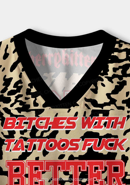 Custom Bxxches With Tattoos Fxxk Better Y2K Crop Sport Jersey Shirts Cherrykitten