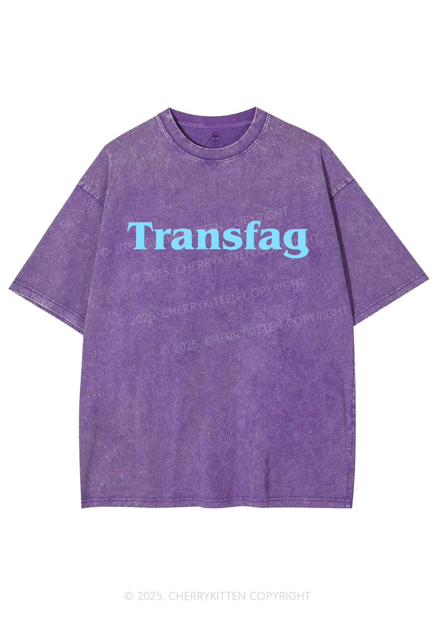 Transfag Y2K Shirts Washed Tee Cherrykitten
