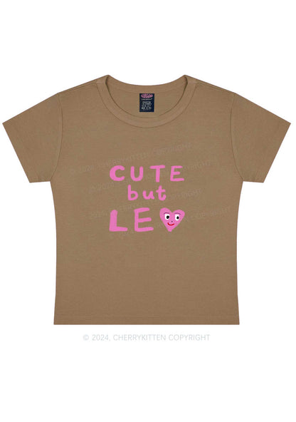 Custom Zodiac Cute But Y2K Baby Tee Cherrykitten