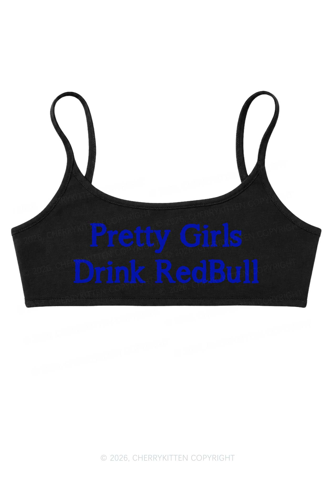 Pretty Girls Drink Red Y2K Super Crop Cami Cherrykitten