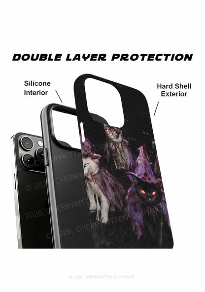 Halloween Purple Witch Hats Cat Y2K Phone Case Cherrykitten