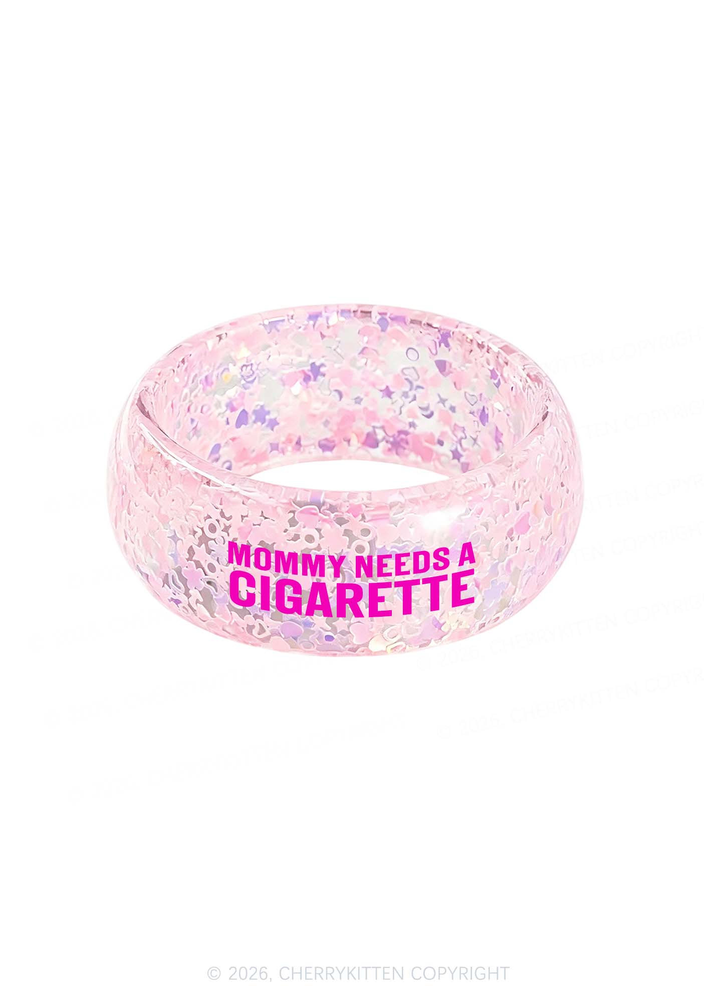 Mommy Needs A Cigarette Y2K Cuff Bangle Cherrykitten