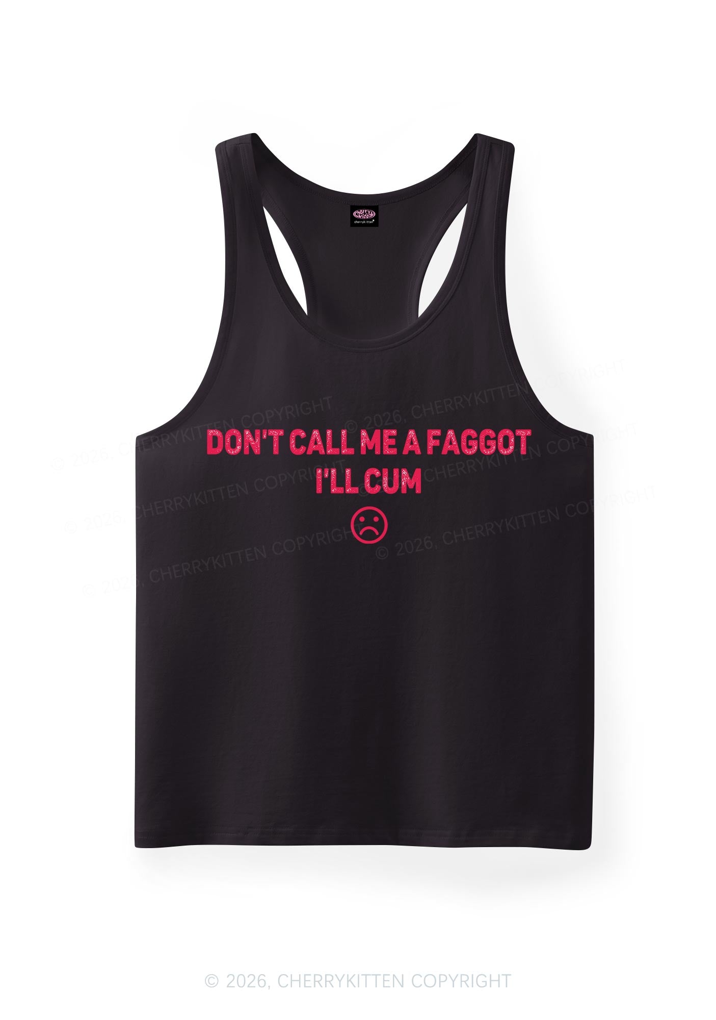 Dont Call Me Faggot Pride Y2K Men Racerback Tank Top Cherrykitten