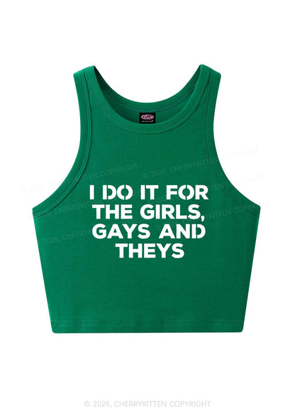 Girls Gays Theys Pride Y2K Crop Tank Top Cherrykitten
