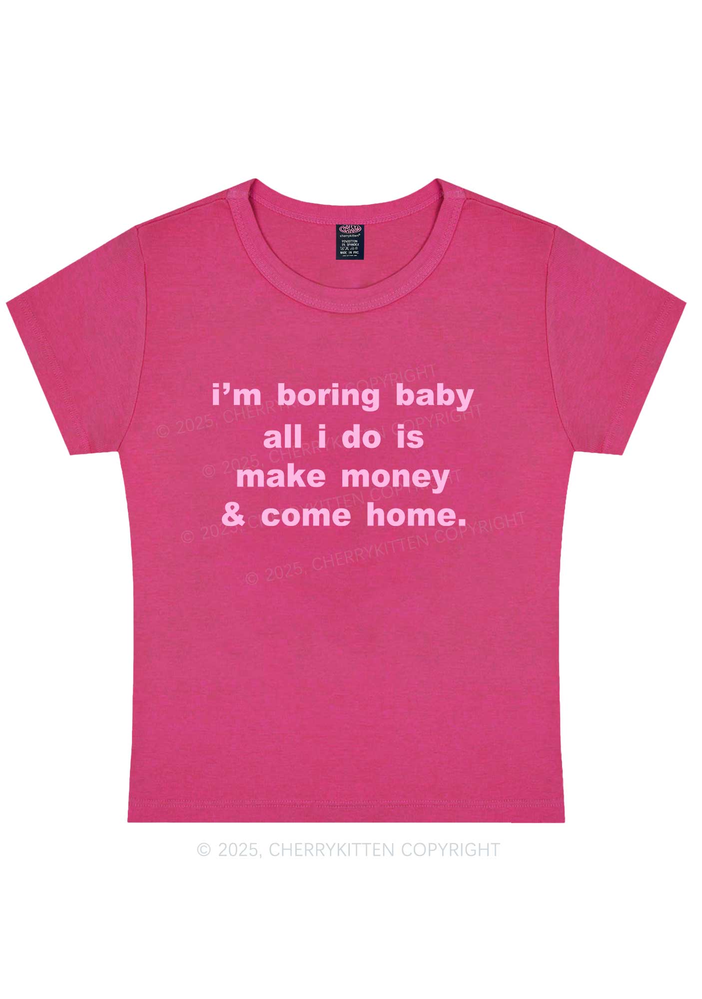 Im Boring Baby Y2K Baby Tee Cherrykitten