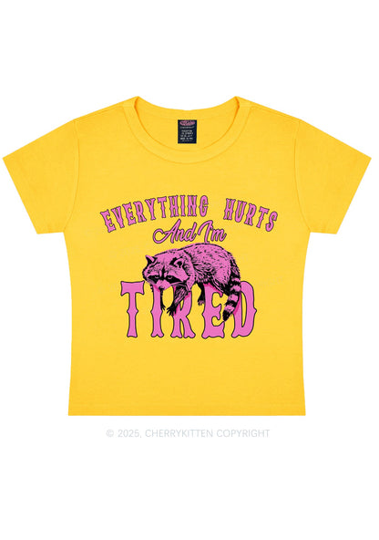 I Am Tried Y2K Baby Tee Cherrykitten