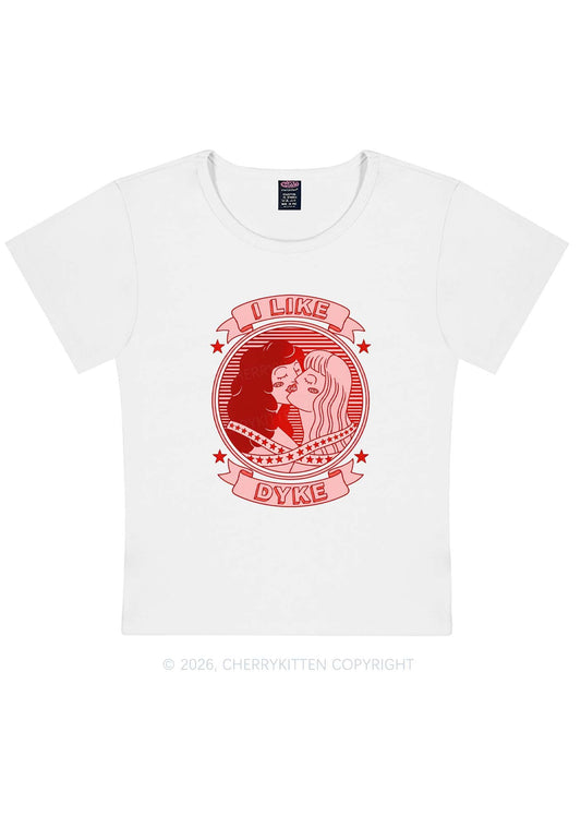 I Like Dyke Pride Y2K Baby Tee Cherrykitten