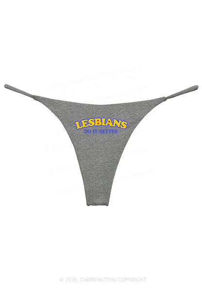 Lesbians Do It Better Pride Y2K Bikini String Thong Cherrykitten
