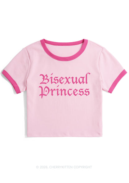 Bisexual Princess Pride Y2K Ringer Tee Cherrykitten