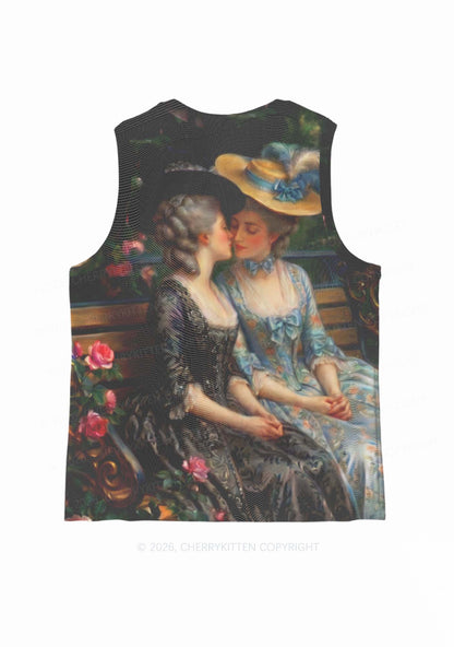 Vintage Garden Ladies Pride Y2K Mesh Muscle Tank Cherrykitten