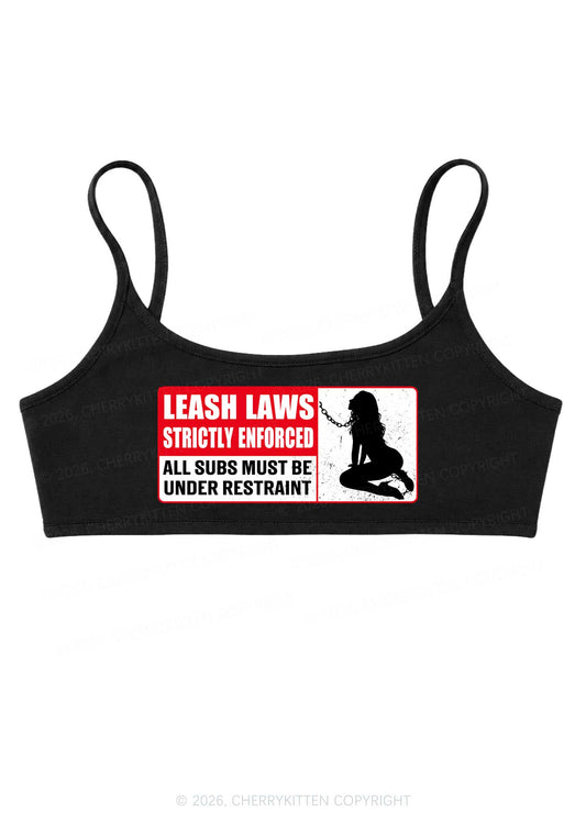 Leash Laws Strictly Enforced Y2K Super Crop Cami Cherrykitten