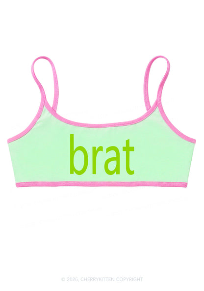 Green Brat Y2K Super Crop Cami Cherrykitten