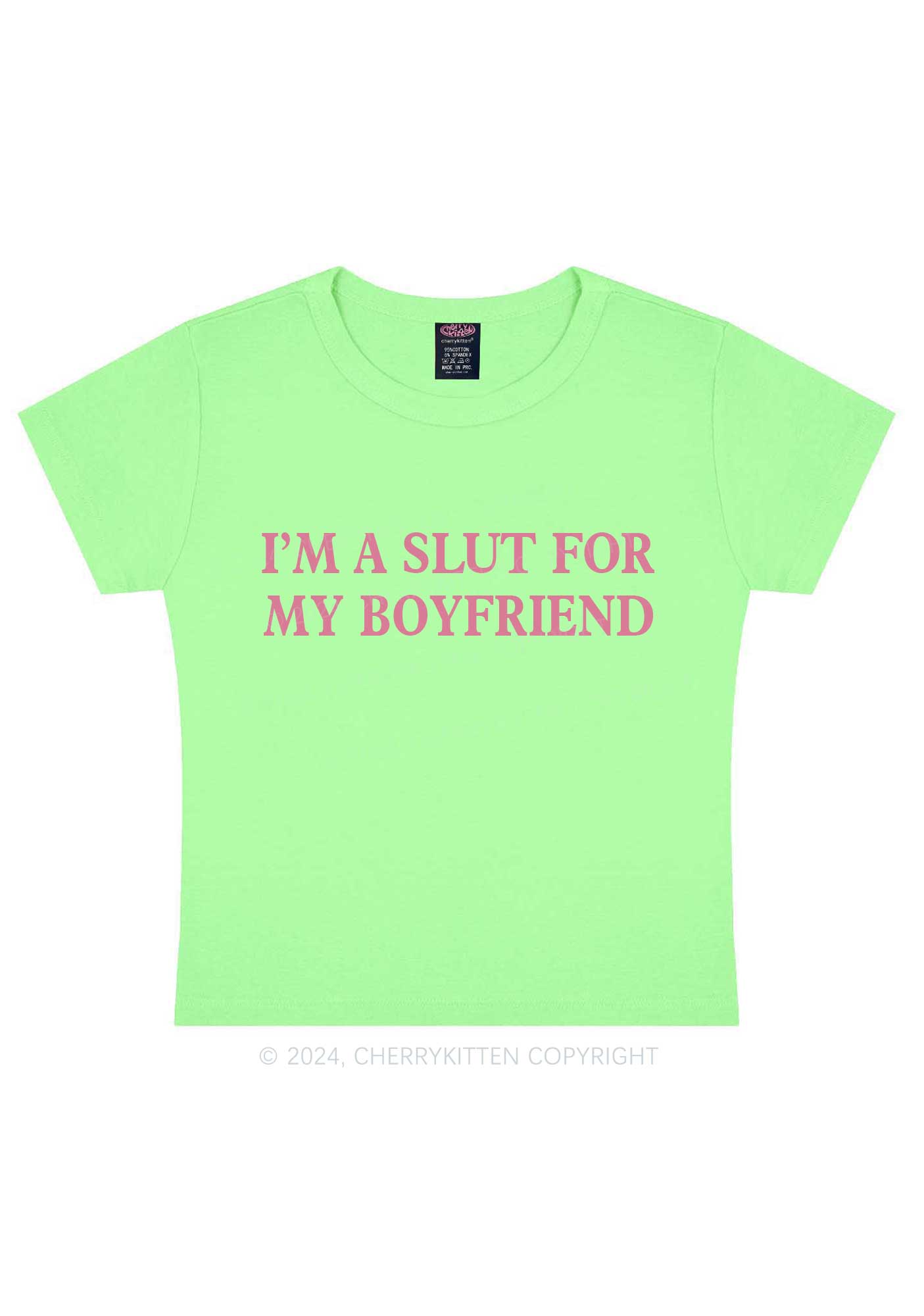 Slxt For My Girlfriend Y2K Valentine's Day Baby Tee Cherrykitten