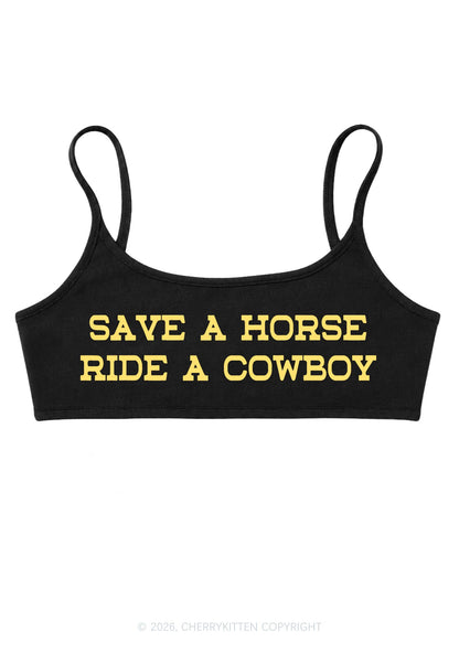 Ride A Cowboy Y2K Super Crop Cami Cherrykitten