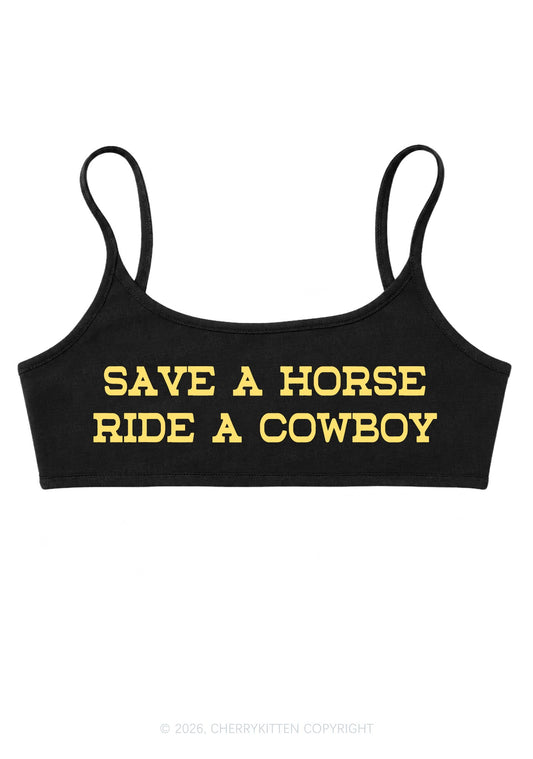 Ride A Cowboy Y2K Super Crop Cami Cherrykitten